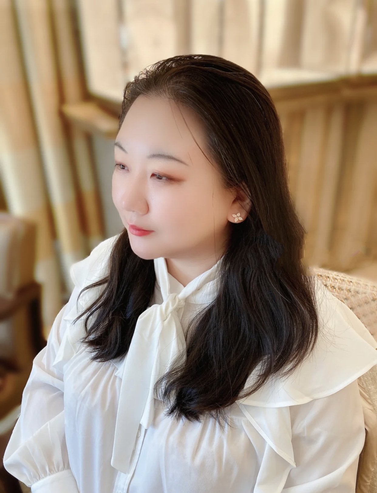 [Kismet Jewels ]STAR BLOSSOM STUD EARRINGS PINK GOLD DIAMONDS