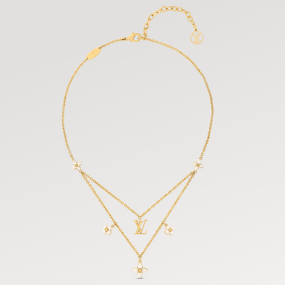 [Kismet Jewels ]FLOWERGRAM GOLD MOP DOUBLE ROW NECKLACE