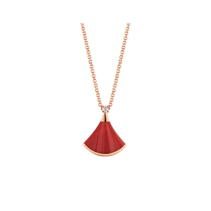 [Kismet Jewels ]DREAM NECKLACE CARNELIAN 1 DIAMOND