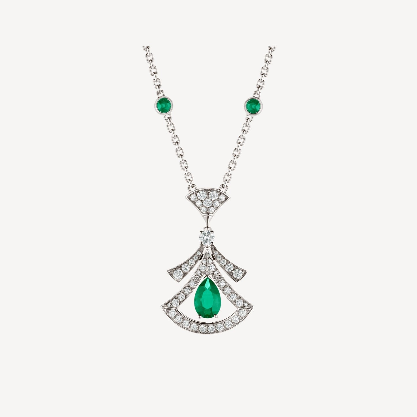 [Kismet Jewels ]DREAM NECKLACE MALACHITE DIAMOND SILVER