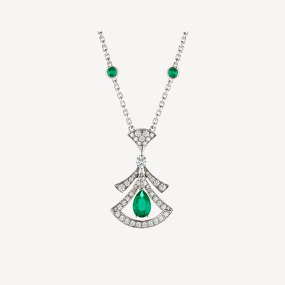 [Kismet Jewels ]DREAM NECKLACE MALACHITE DIAMOND SILVER