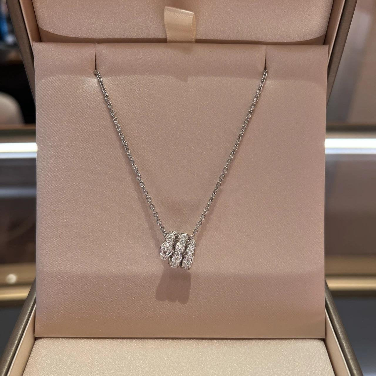 [Kismet Jewels ]SERPENTI  NECKLACE DOUBLE RING DIAMOND
