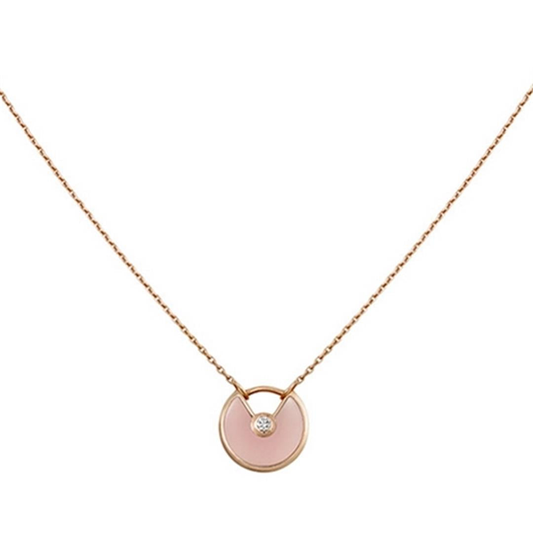 [Kismet Jewels ]AMULETTE ROSE GOLD PINK MOP NECKLACE
