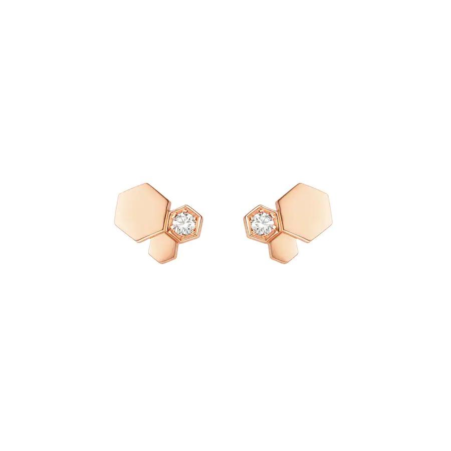 [Kismet Jewels ]BEE LOVE PINK GOLD DIAMOND EARRINGS
