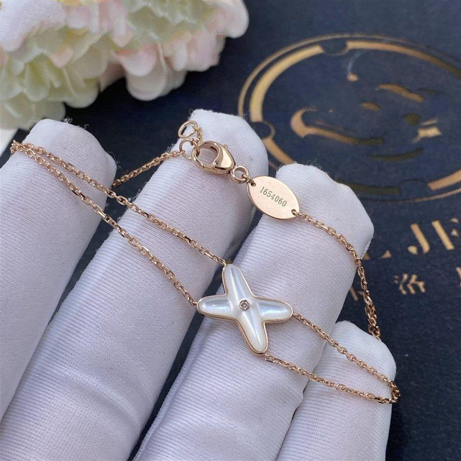 [Kismet Jewels ]JEUX BRACELET WHITE MOP PINK GOLD 1 DIAMOND