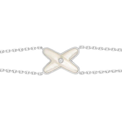 [Kismet Jewels ]JEUX BRACELET WHITE MOP SILVER 1 DIAMOND