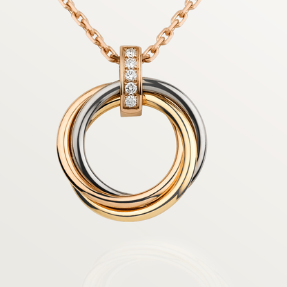 [Kismet Jewels ]TRINITY NECKLACE GOLD  DIAMONDS