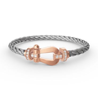 [Kismet Jewels ]FORCE LARGE HORSESHOE HALF DIAMOND BRACELET ROSE GOLD