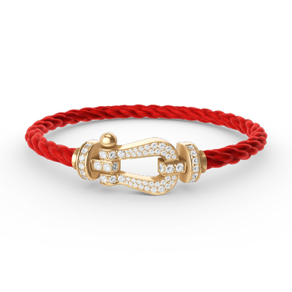 [Kismet Jewels ]FORCE LARGE HORSESHOE FULL DIAMOND BRACELET GOLD