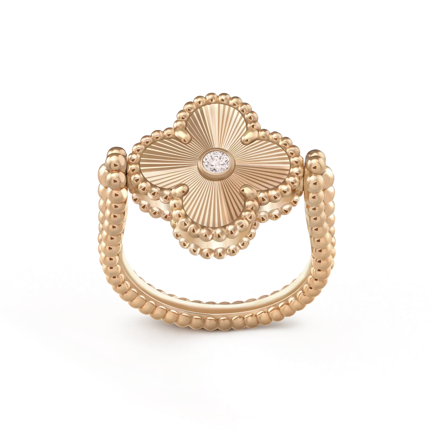 [Kismet Jewels ]CLOVER RIVERSIBLE PINK GOLD RING