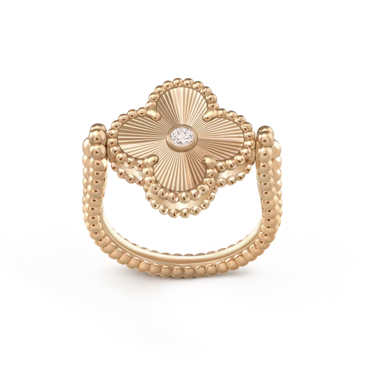 [Kismet Jewels ]CLOVER RIVERSIBLE ROSE GOLD RING