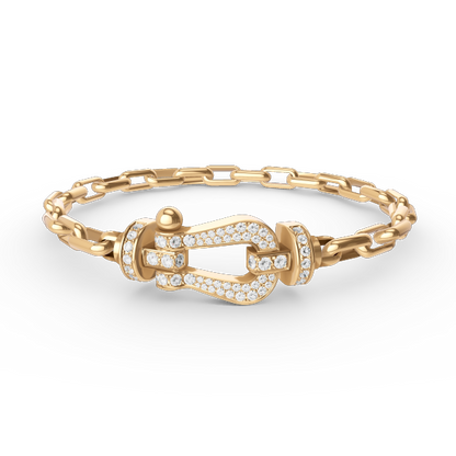 [Kismet Jewels ]FORCE LARGE HORSESHOE CLASP  METAL BRACELET