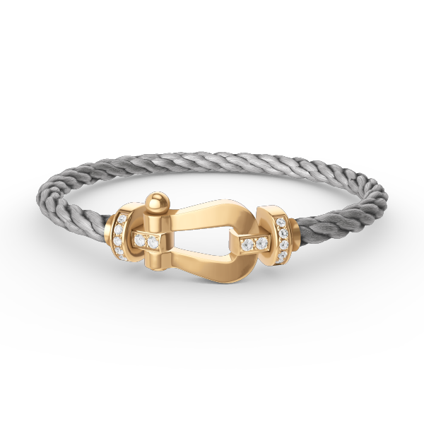 [Kismet Jewels ]FORCE LARGE HORSESHOE HALF DIAMOND BRACELET GOLD
