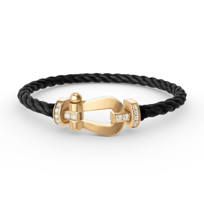 [Kismet Jewels ]FORCE LARGE HORSESHOE HALF DIAMOND BRACELET GOLD