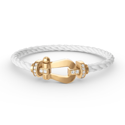 [Kismet Jewels ]FORCE LARGE HORSESHOE HALF DIAMOND BRACELET GOLD