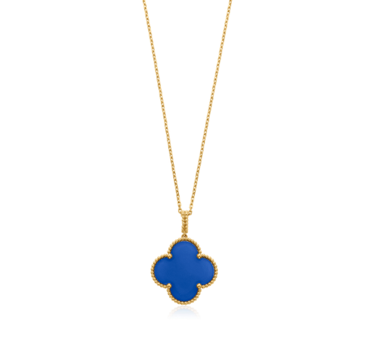 [Kismet Jewels ]CLOVER 25MM NECKLACE TURQUOISE ROSE GOLD