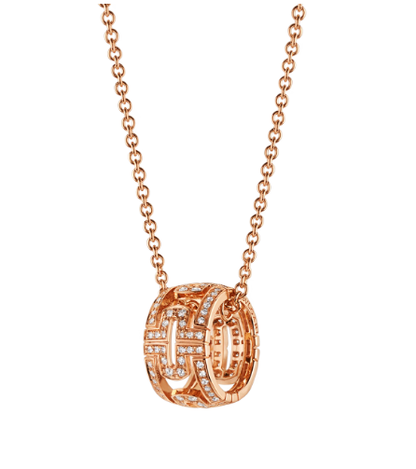 [Kismet Jewels ]PARENTESI NECKLACE PINK GOLD DIAMOND