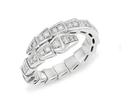 [Kismet Jewels ]SERPENTI RING SILVER DIAMOND PAVED 4MM