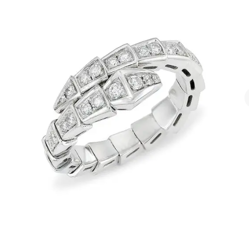 [Kismet Jewels ]SERPENTI RING SILVER DIAMOND PAVED 4MM