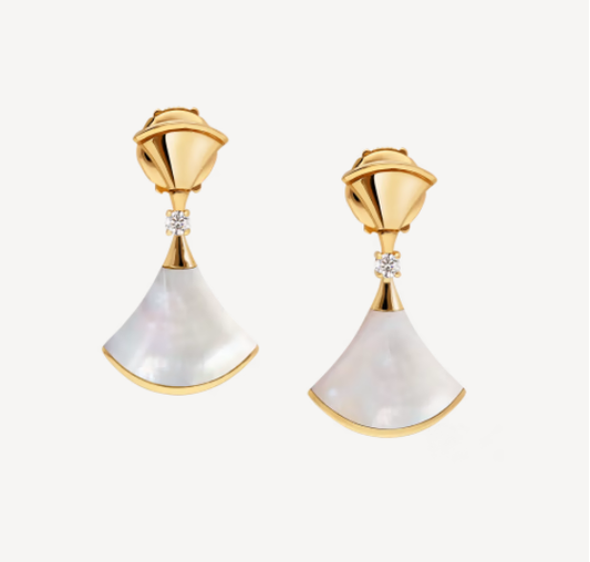 [Kismet Jewels ]DREAM MOP 1 DIAMOND EARRINGS
