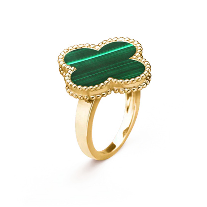 [Kismet Jewels ]CLOVER MALACHITE RING