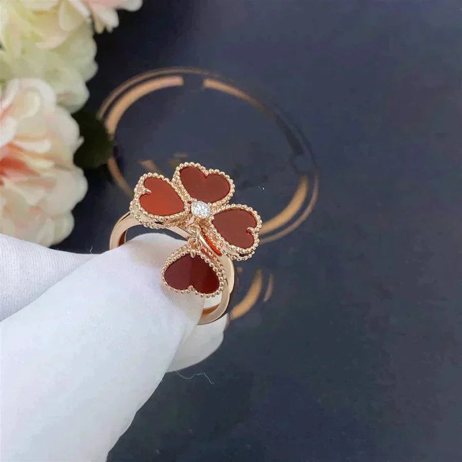 [Kismet Jewels ]SWEET CLOVER CARNELIAN RING
