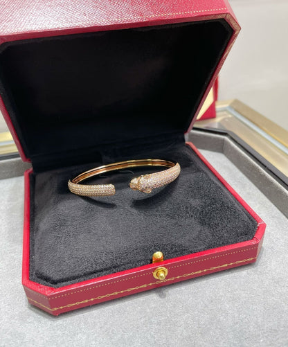 [Kismet Jewels ]PANTHERE FULL DIAMOND OPEN BRACELET