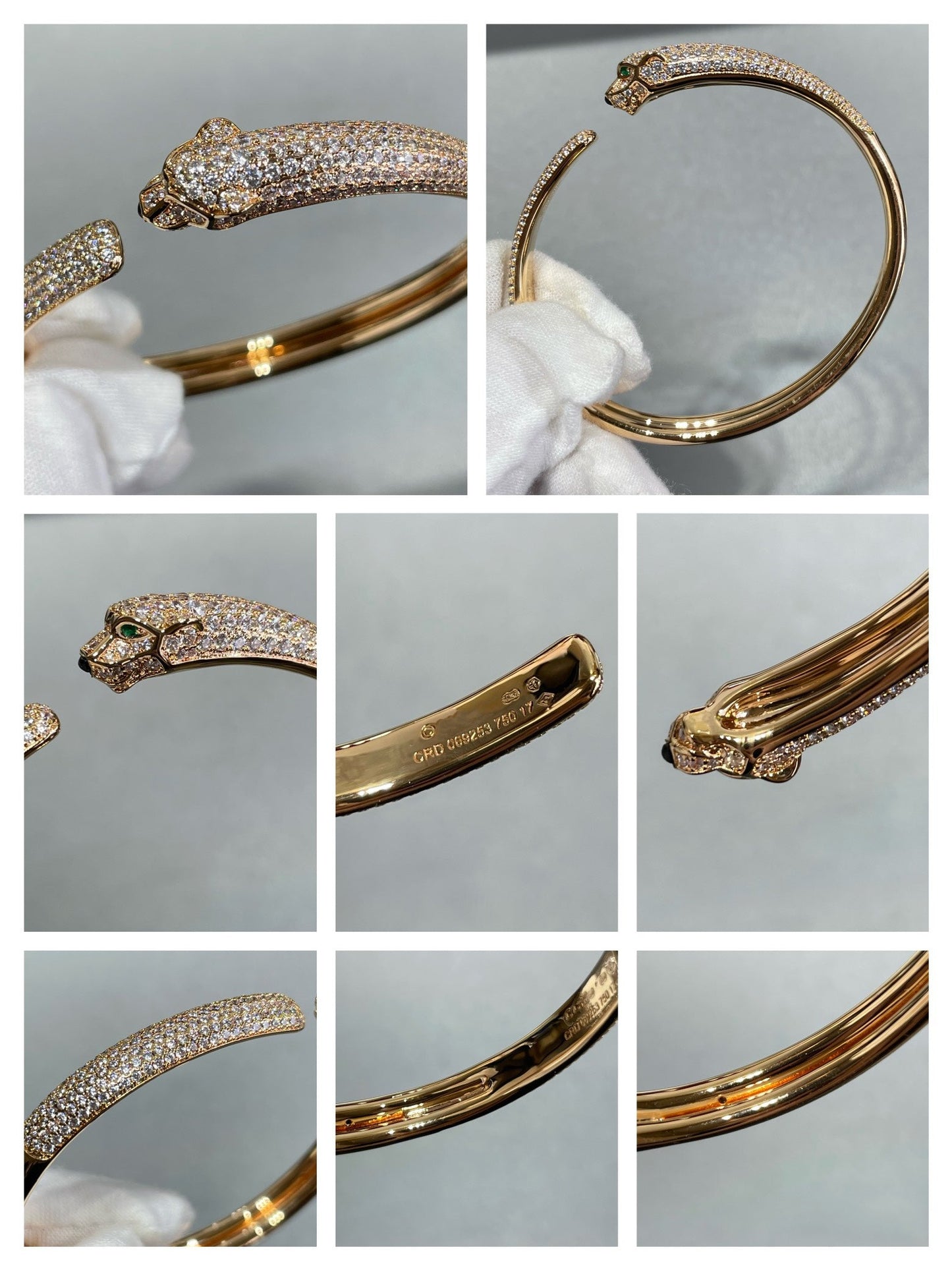 [Kismet Jewels ]PANTHERE FULL DIAMOND OPEN BRACELET