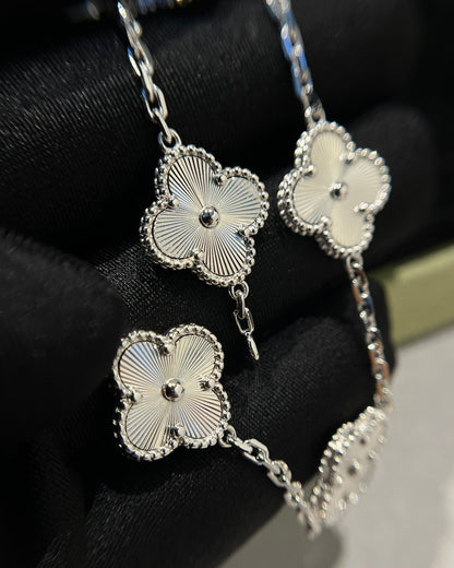 [Kismet Jewels ]CLOVER SILVER 5 MOTIFS BRACELET